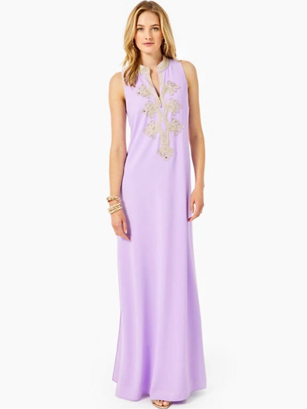 Lilly Pulitzer Jane lavender‎ Grecian Goddess sleeveless maxi dress EUC 10